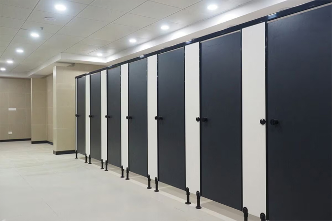bathroom stall installation
